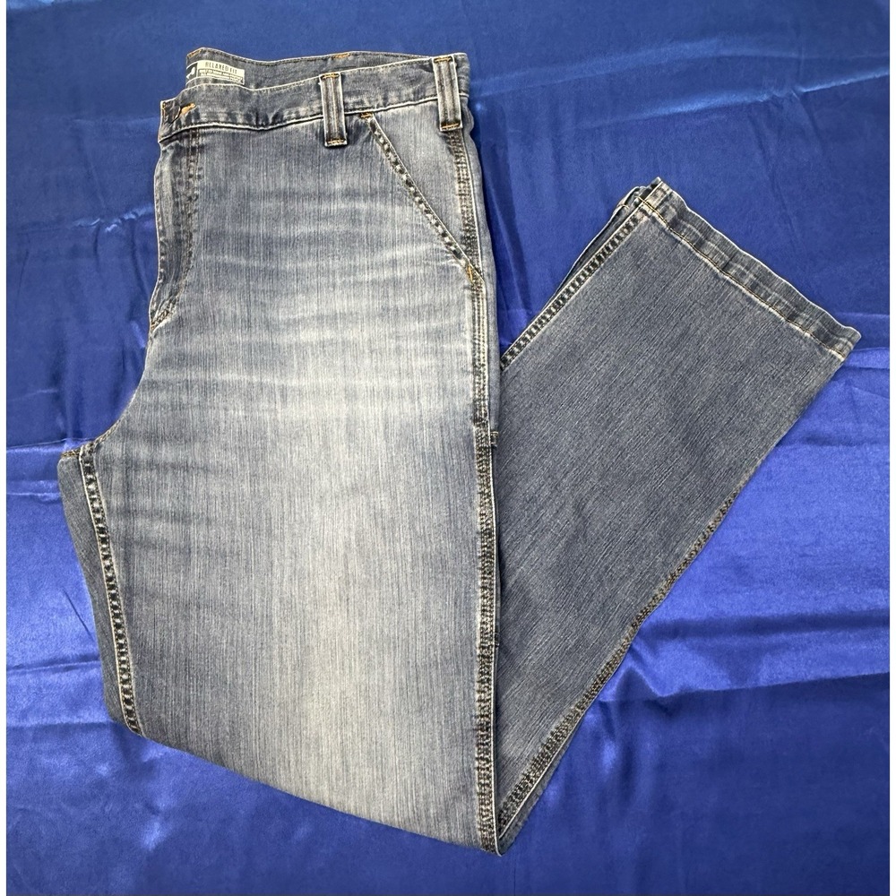 Carhartt Men's 40x34 Relaxed Fit Rugged Flex Blue Denim Jeans Stretch Work Pants